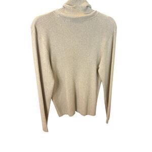 Liz Claiborne Lizsport Ribbed Turtleneck Sweater Beige Tan XL NWT